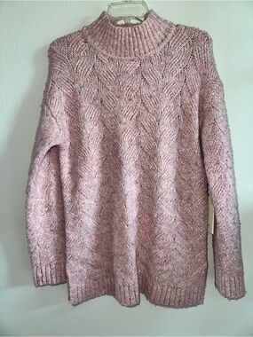 Joie Cozy Cable Knit Sweater - Dusty Pink size S